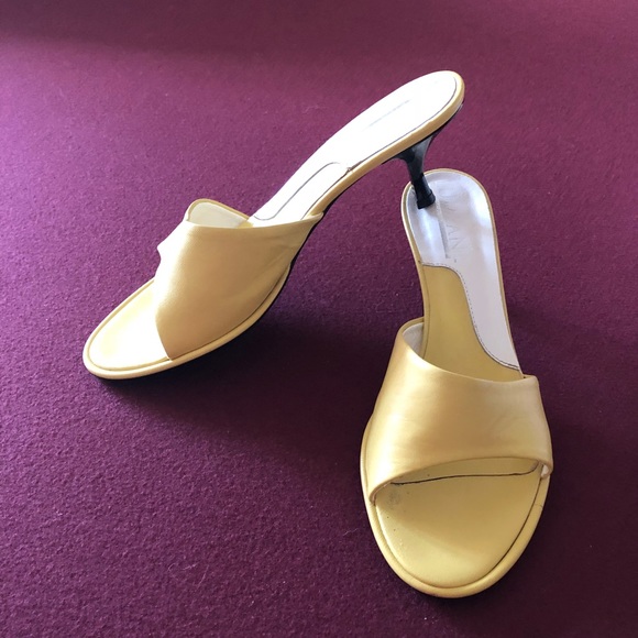 Lumiani Italian Women’s yellow heels. Size 38 M - Picture 1 of 4